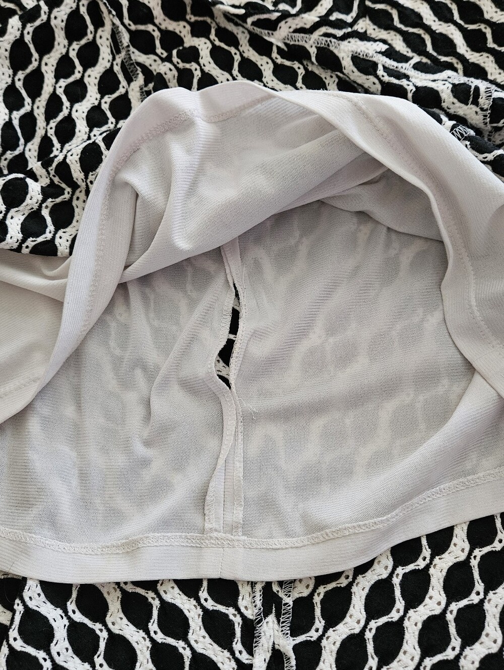 Black & White Chevron A-Line Skirt - Picture 6 of 8
